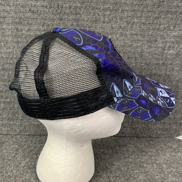 SA Co Kids Trucker Hat Adjustable Blue Black Embroidered Snapback Mesh Back Cap - Picture 9 of 13